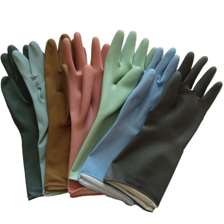 2 high quality 33CM 92g Korea colorful kitchen rubber gloves
